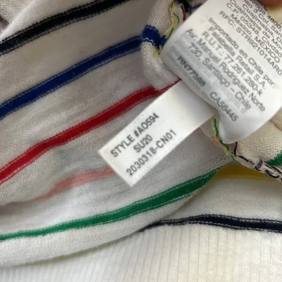 ✨SOLD✨J Crew Factory Rainbow Striped Open Front - Picture 6 of 6